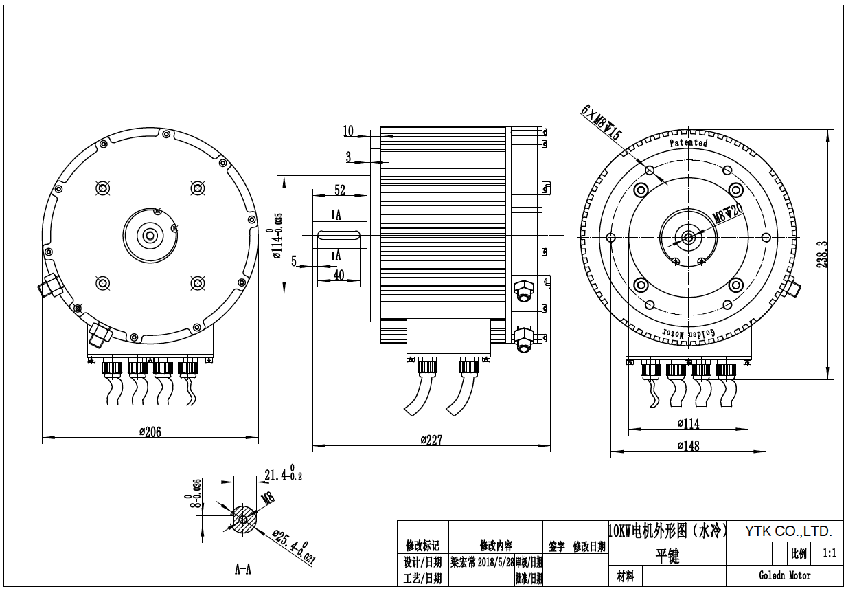 10KWハイパワーBLDCモーター｜YTK Co., Ltd 株式会社ワイ